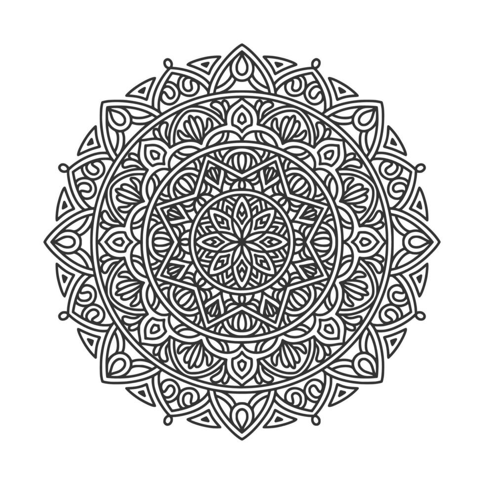 Circular pattern mandala art decoration elements vector