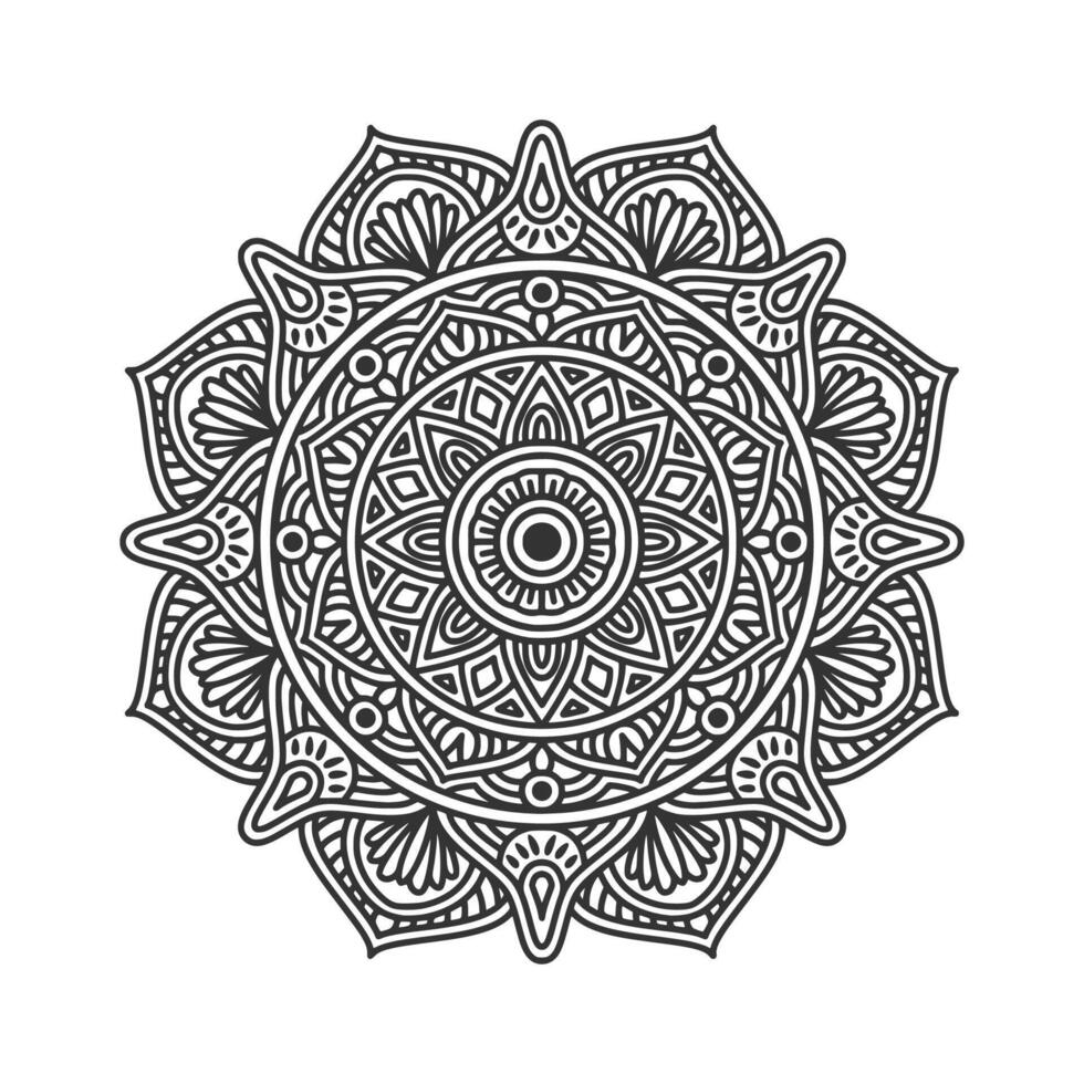 Circular pattern mandala art decoration elements vector