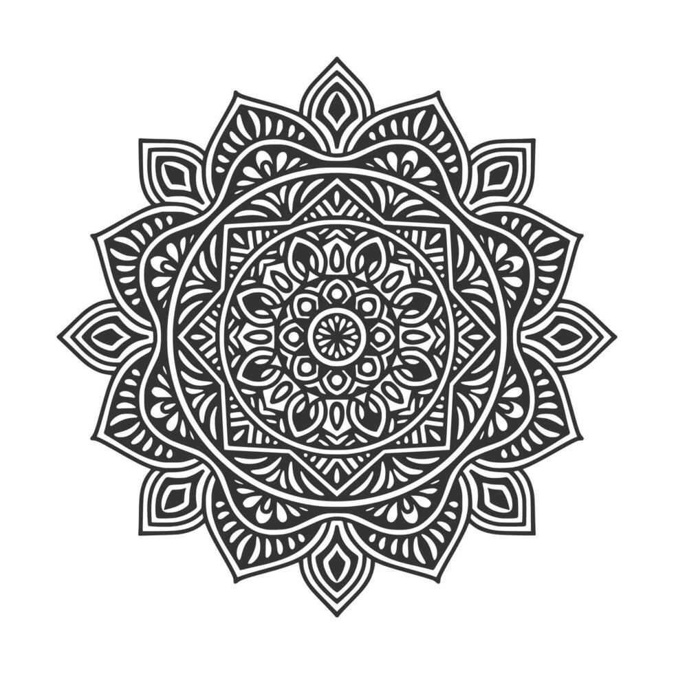 Circular pattern mandala art decoration elements vector