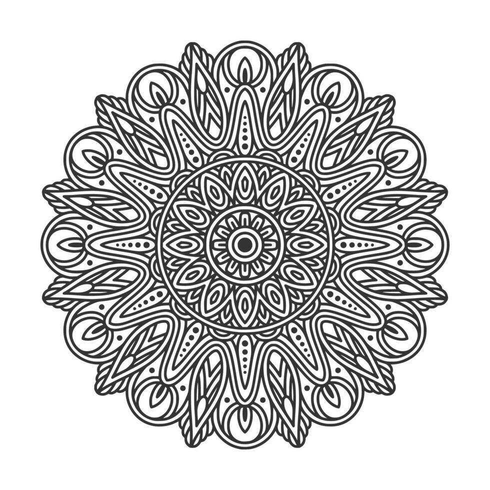 Circular pattern mandala art decoration elements vector