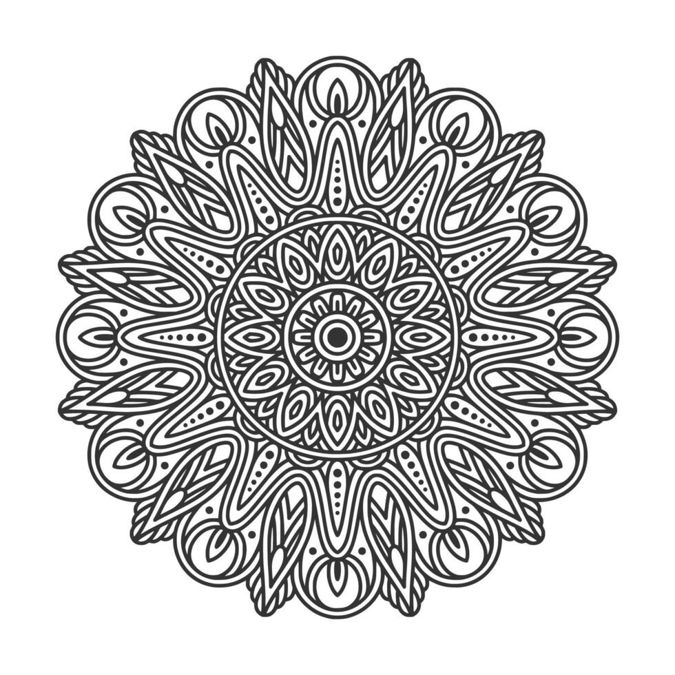 patrón circular mandala elementos de decoración de arte vector