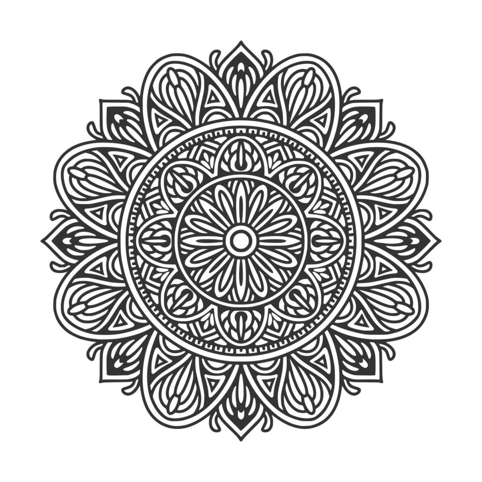 Circular pattern mandala art decoration elements vector
