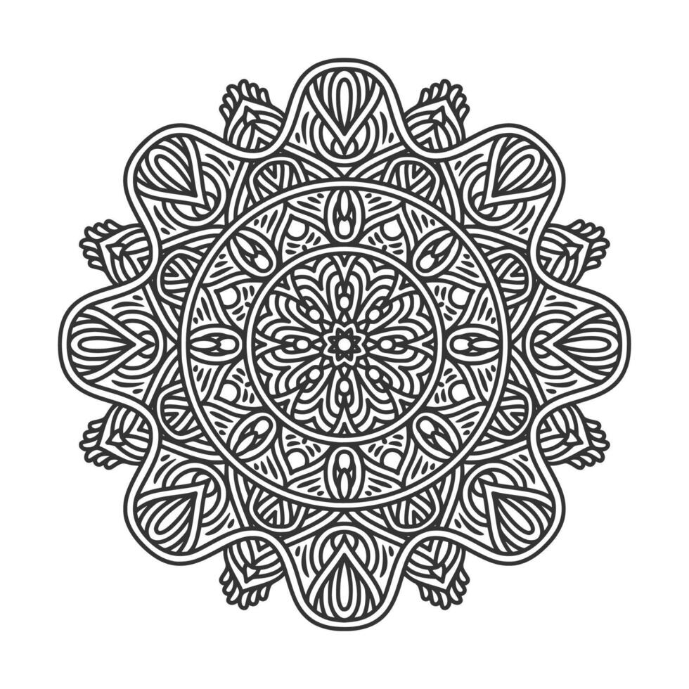 Circular pattern mandala art decoration elements vector