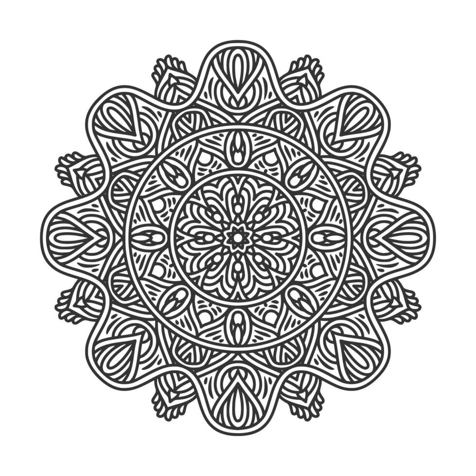 Circular pattern mandala art decoration elements vector