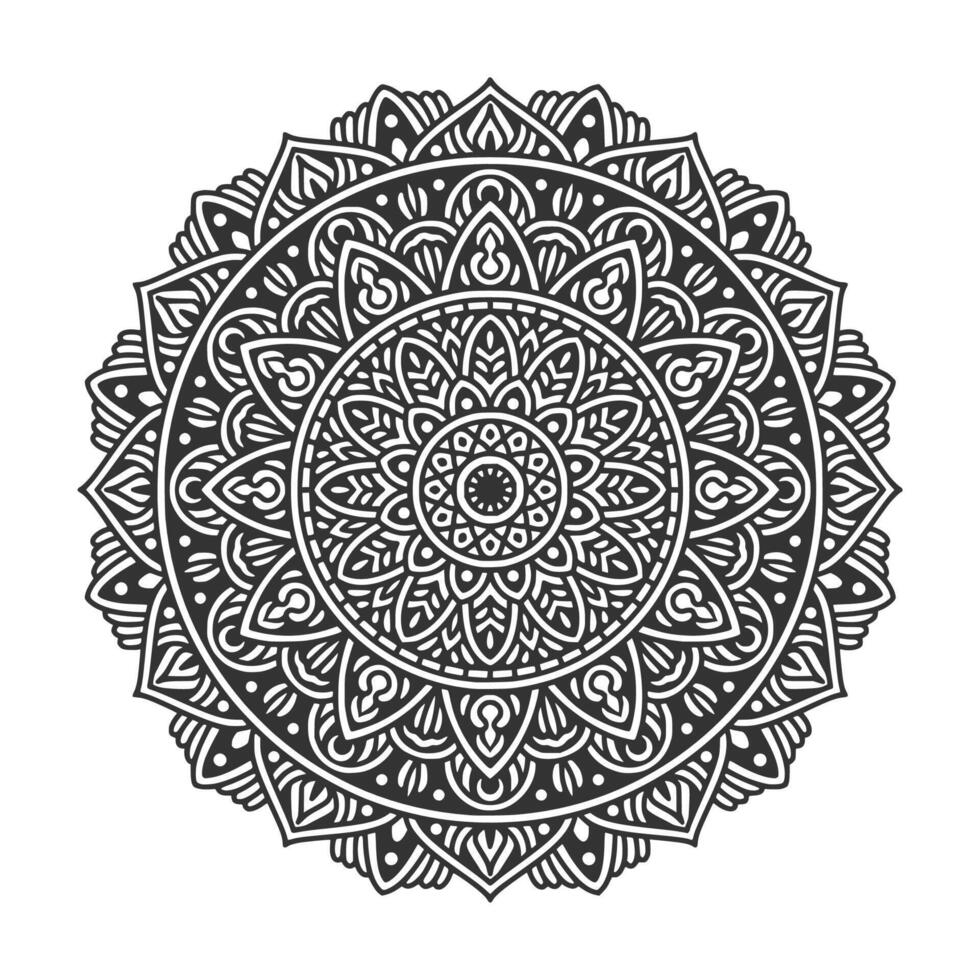 Circular pattern mandala art decoration elements vector