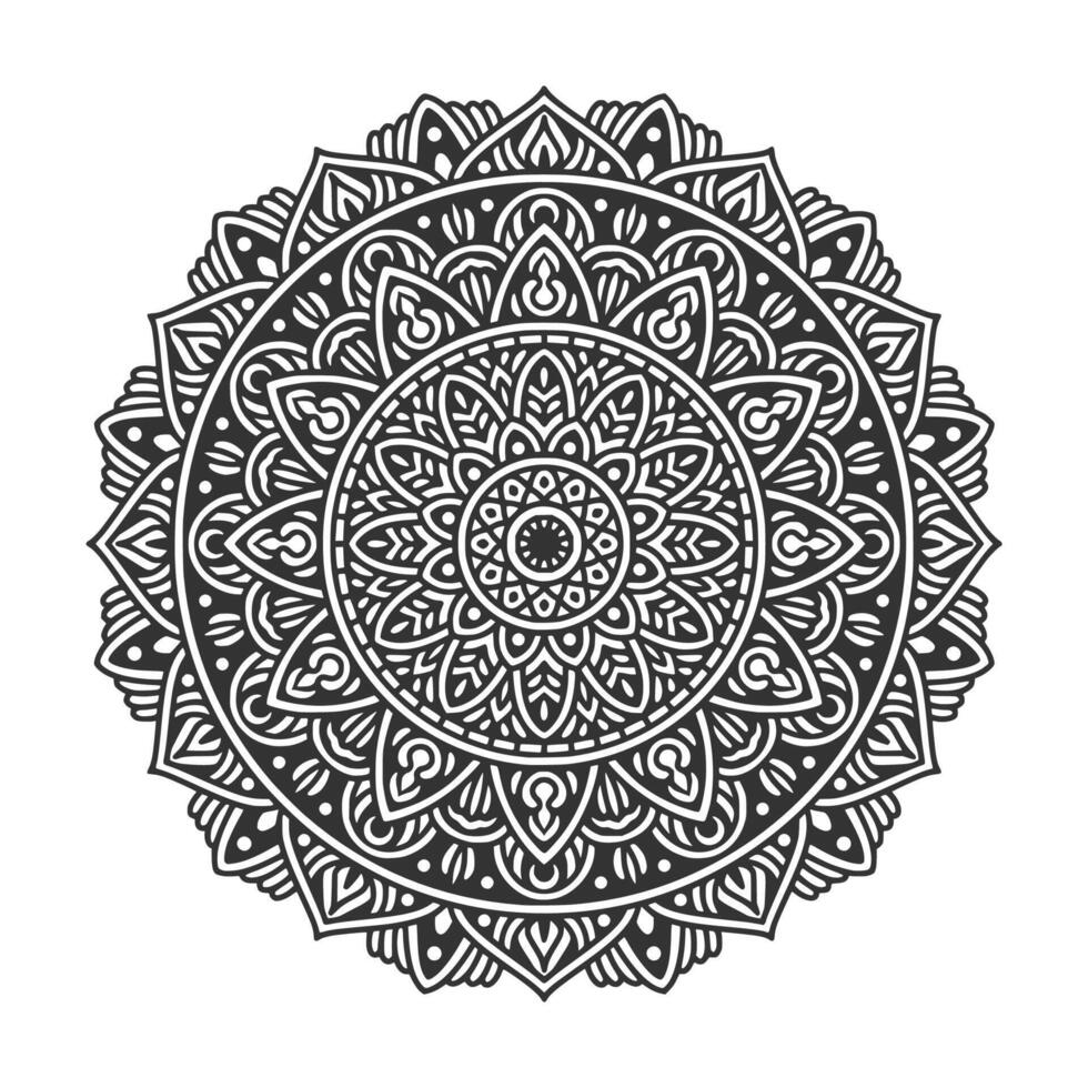 Circular pattern mandala art decoration elements vector