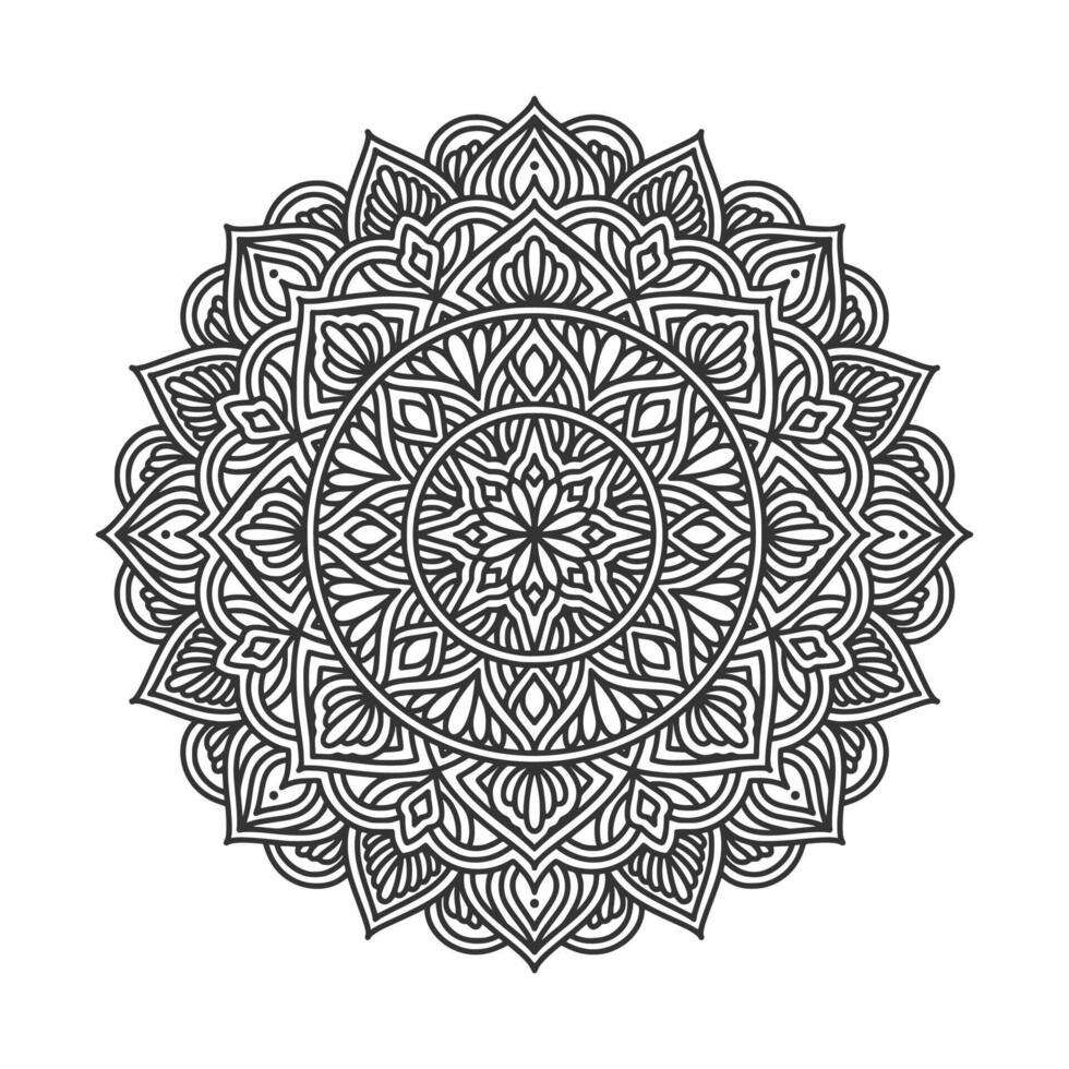 Circular pattern mandala art decoration elements vector