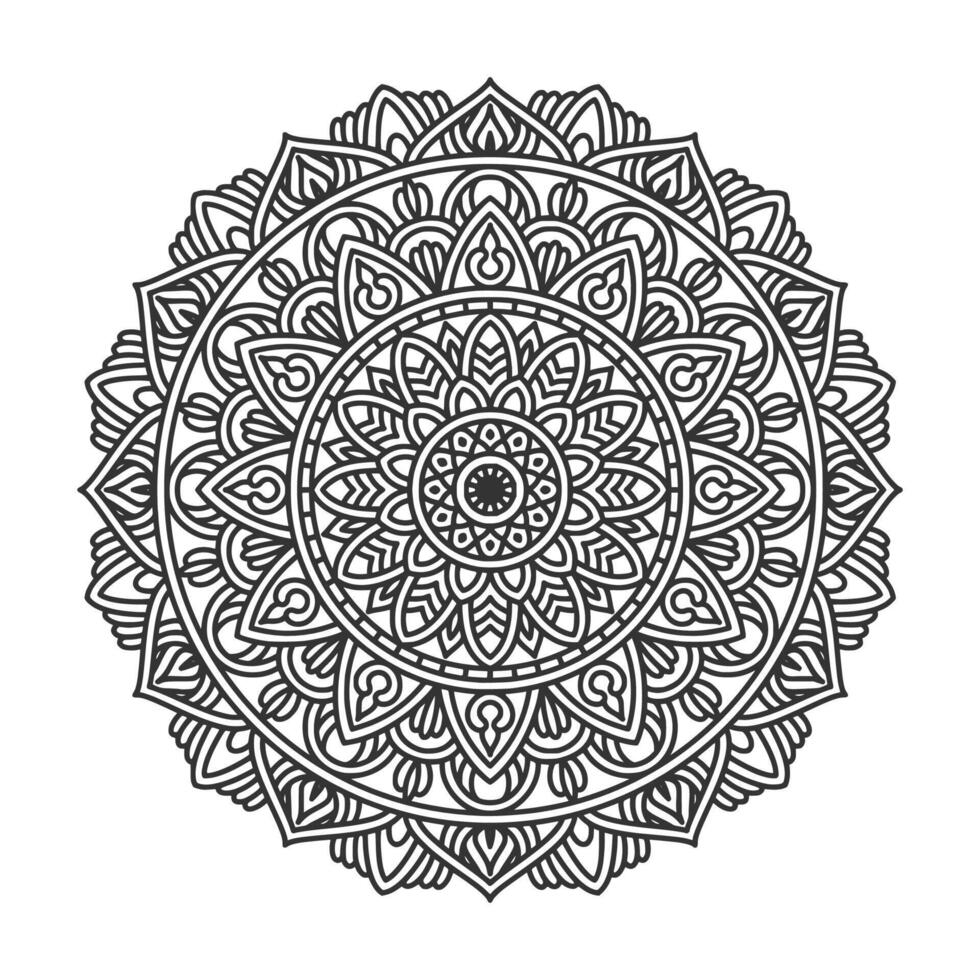 Circular pattern mandala art decoration elements vector