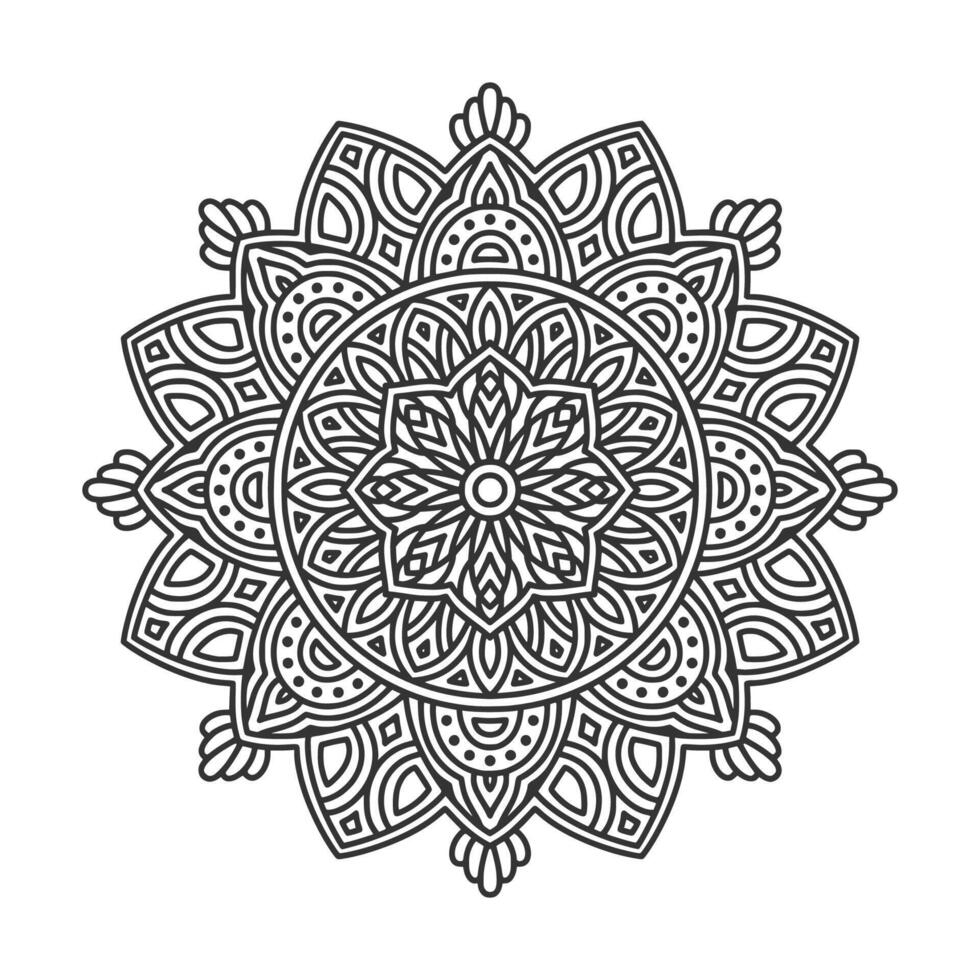 Circular pattern mandala art decoration elements vector