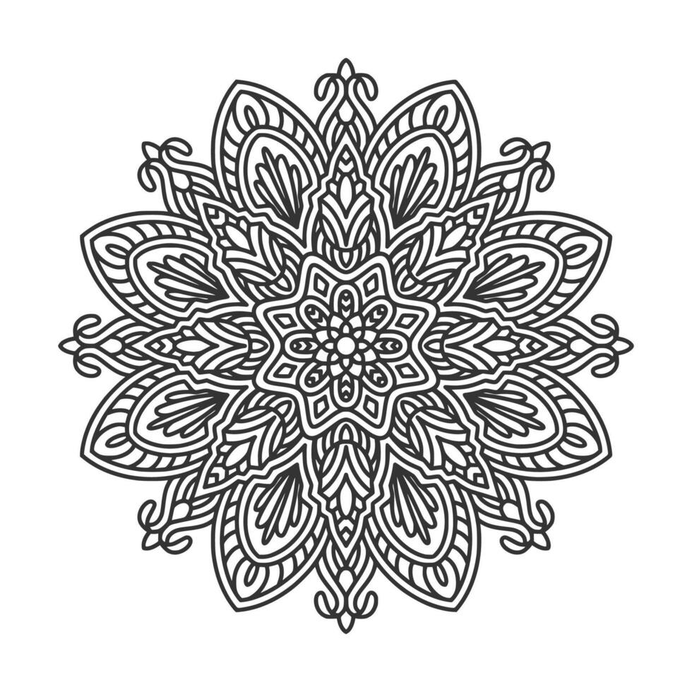 Circular pattern mandala art decoration elements vector
