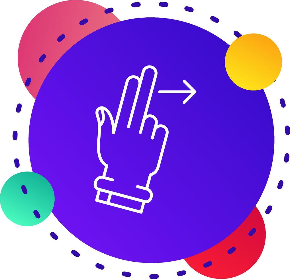 Two Fingers Right Abstrat BG Icon vector