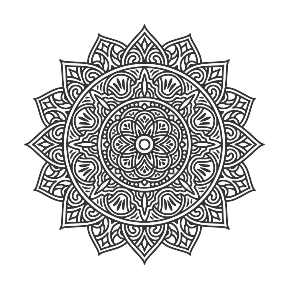 Circular pattern mandala art decoration elements vector