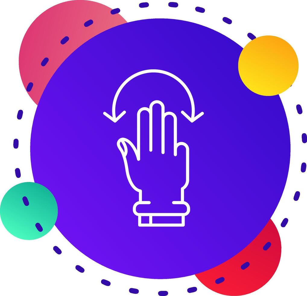 Three Fingers Rotate Abstrat BG Icon vector