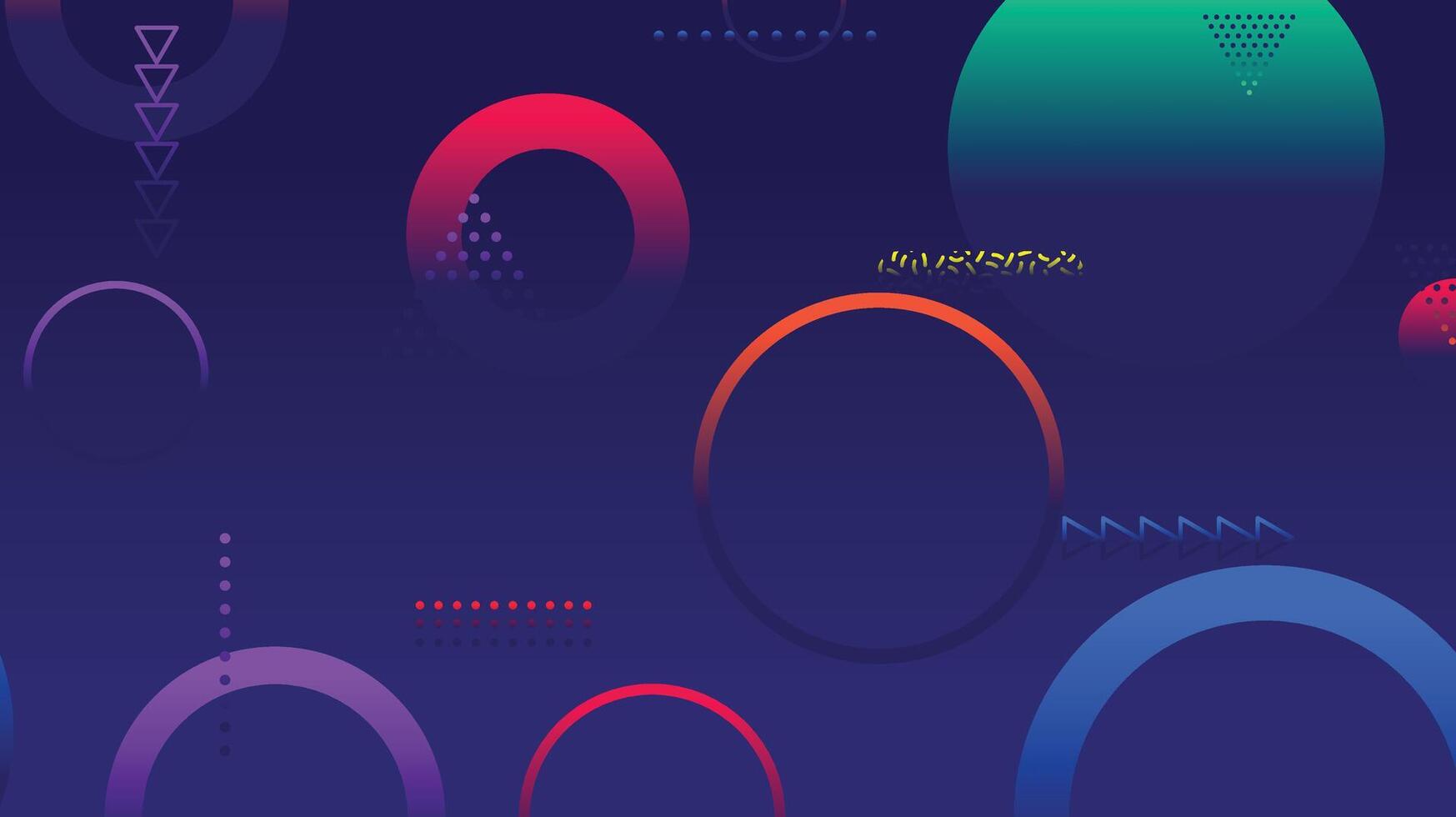 Abstract minimal gradient geometric circle background vector