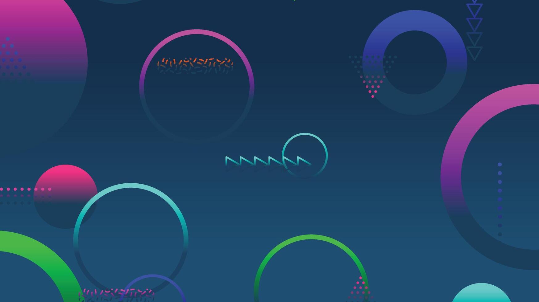 Abstract minimal gradient geometric circle background vector