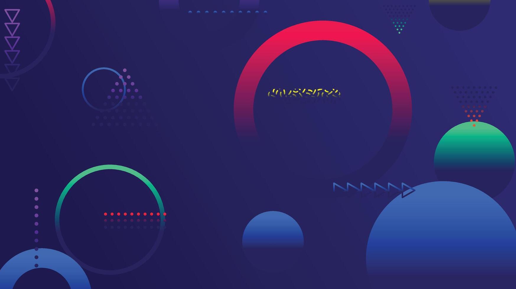 Abstract minimal gradient geometric circle background vector