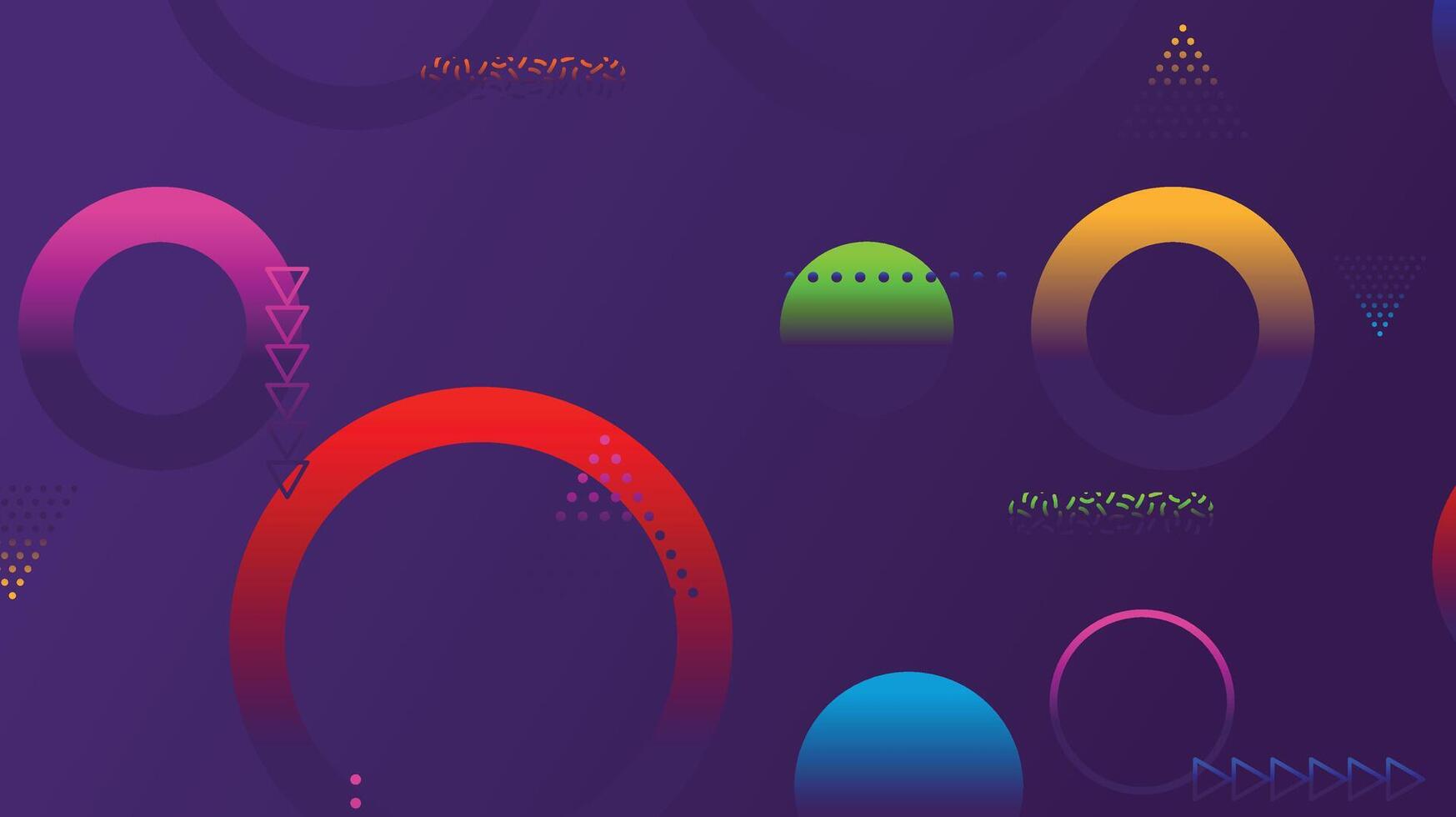Abstract minimal gradient geometric circle background vector