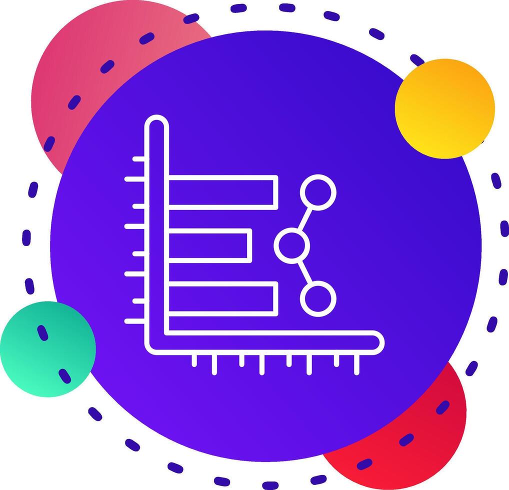 Bar chart Abstrat BG Icon vector