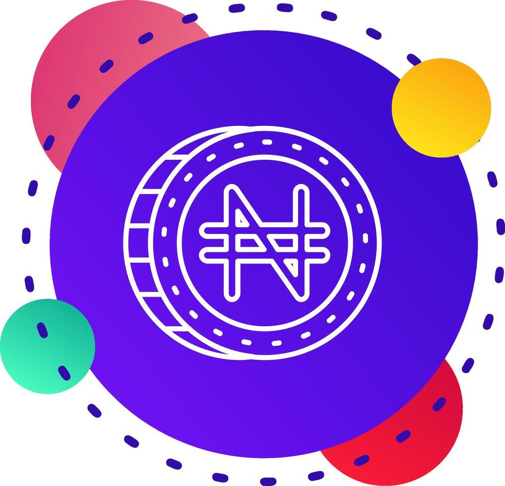 Naira Abstrat BG Icon vector