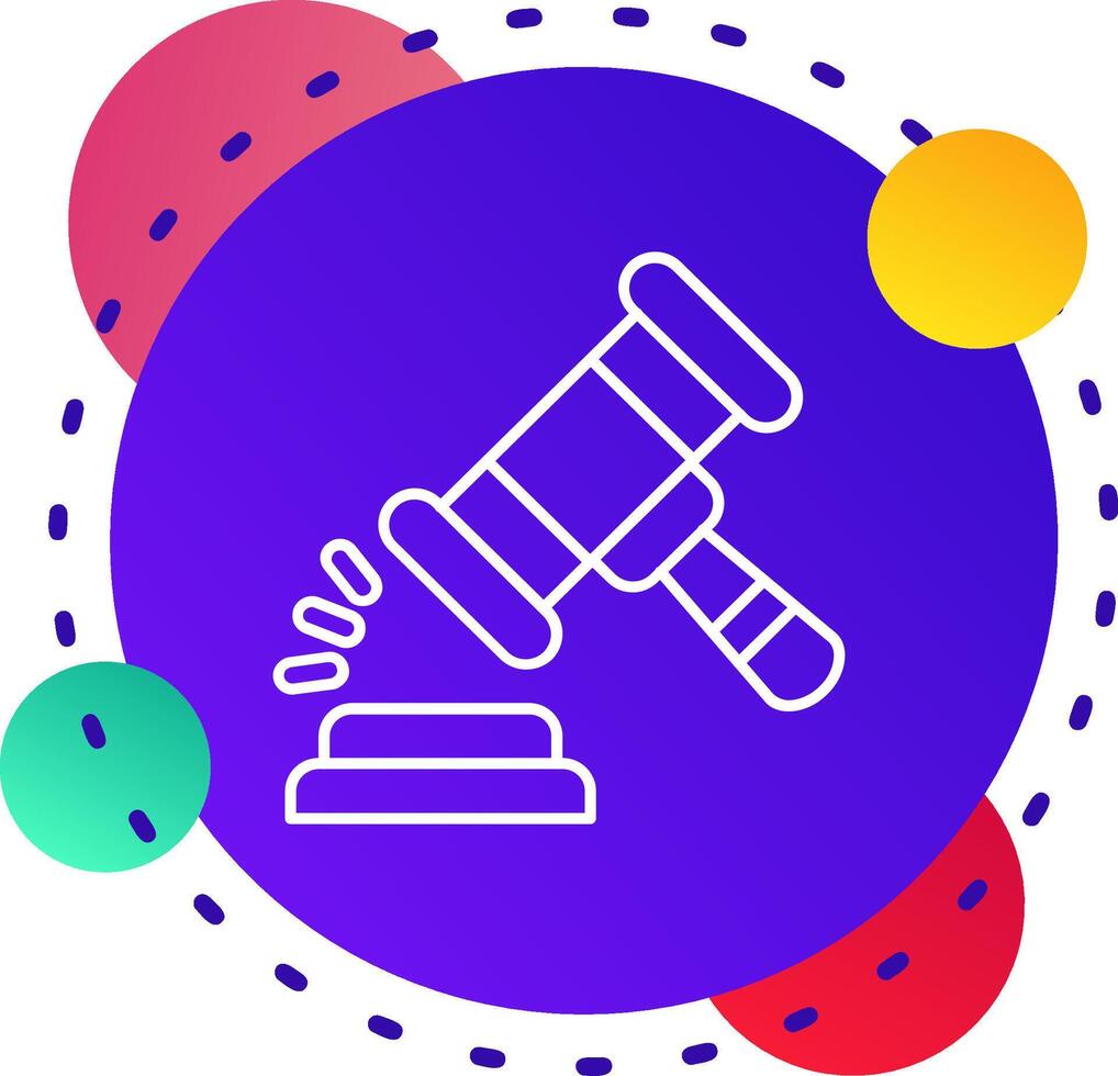 Gavel Abstrat BG Icon vector