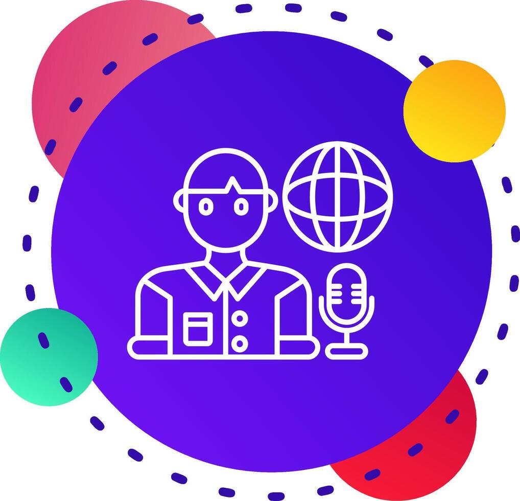 Broadcaster Abstrat BG Icon vector
