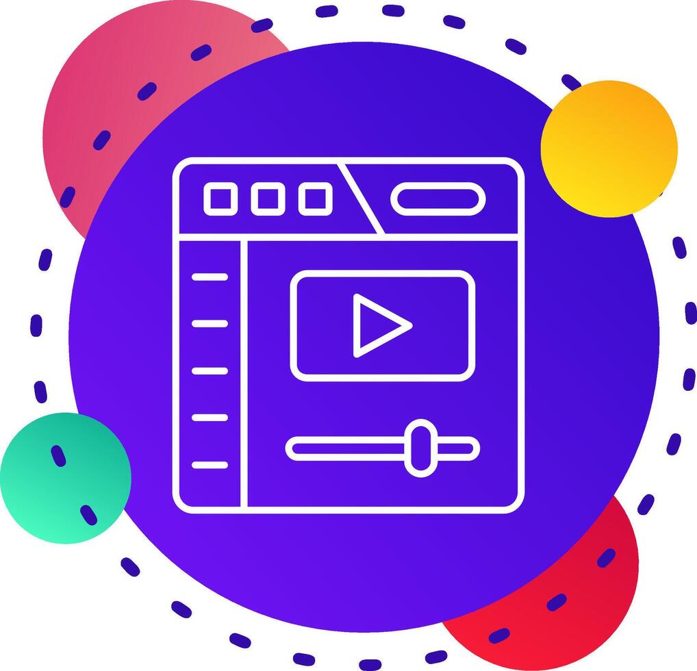 Video player Abstrat BG Icon vector