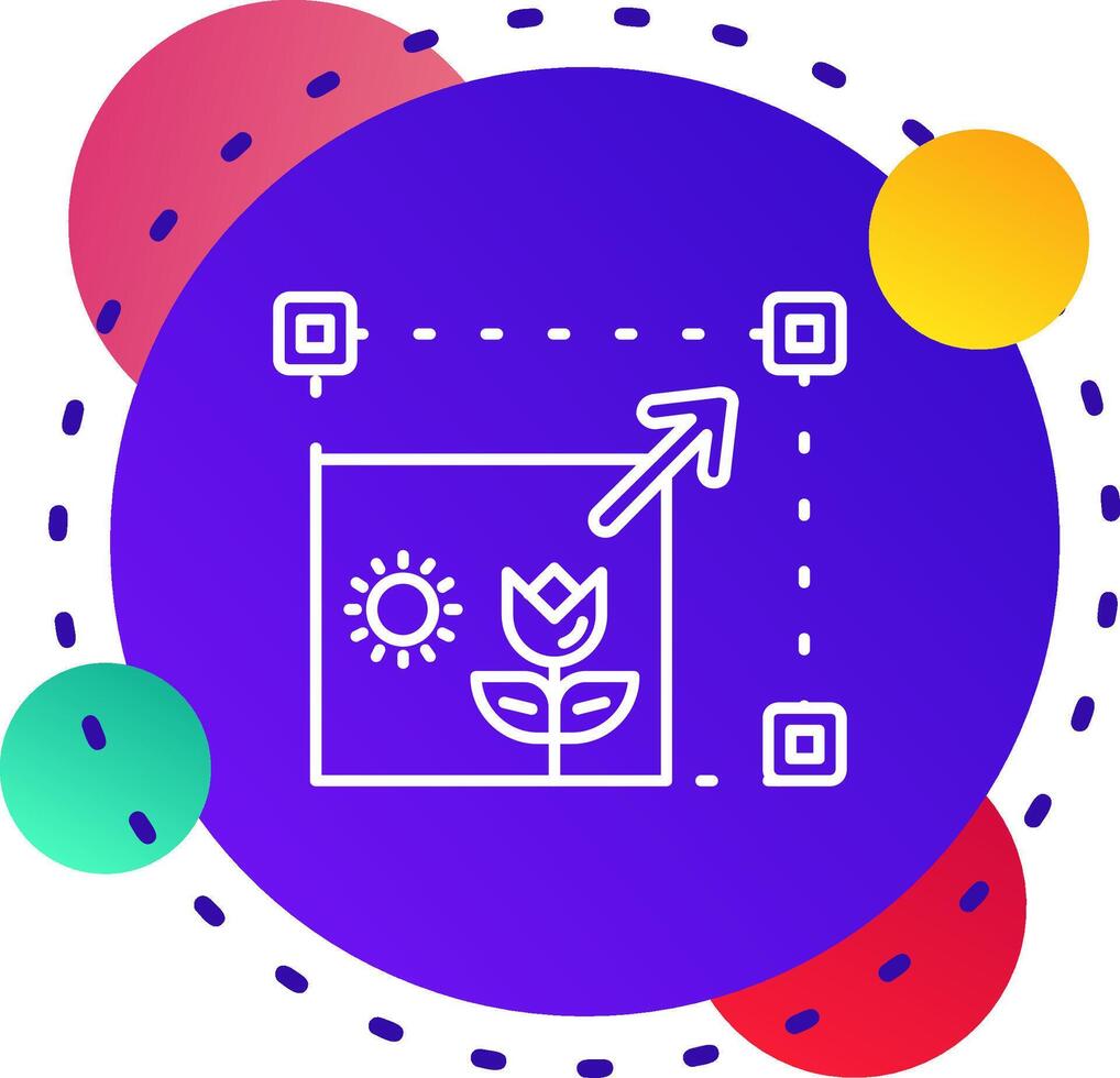 Resizing Abstrat BG Icon vector