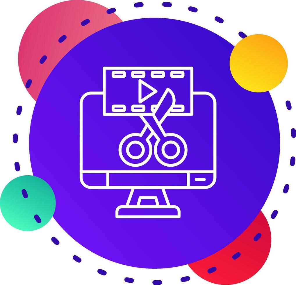 Video editor Abstrat BG Icon vector