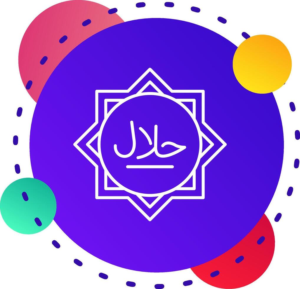 halal abstraer bg icono vector