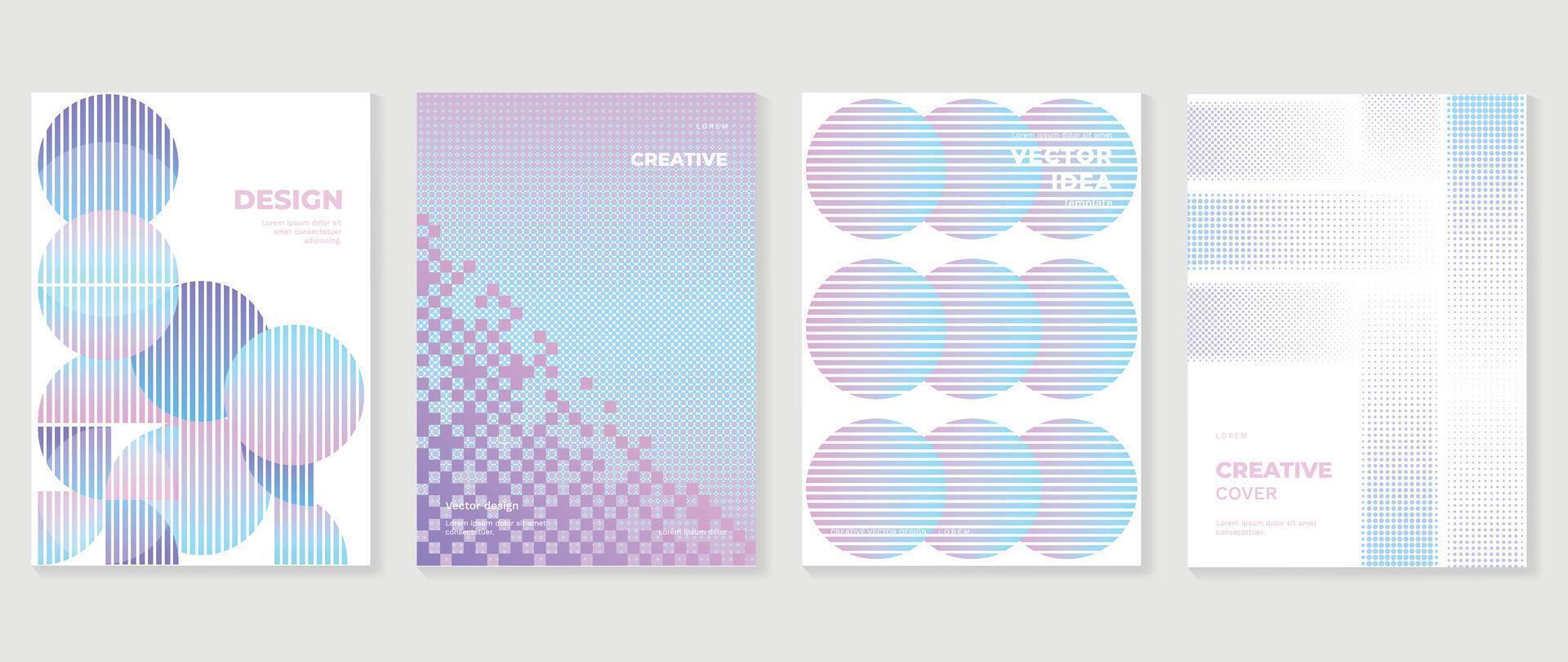 Abstract gradient background cover vector. Modern digital wallpaper with vibrant color, halftone. Futuristic landing page illustration for branding, commercial, advertising, web, poster. vector