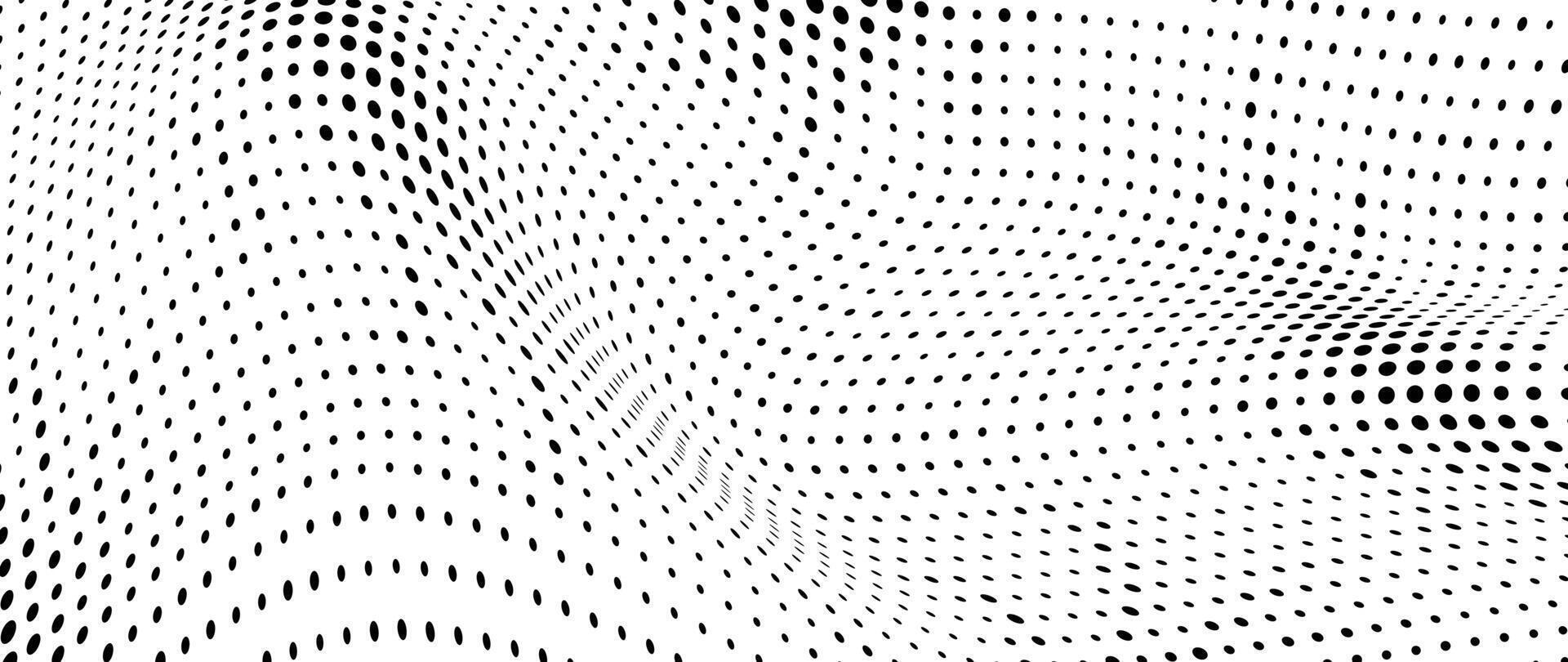 Halftone dot background pattern vector illustration. Monochrome gradient dotted modern texture and fade distressed overlay. Design for poster, cover, banner, business card, mock-up, sticker, layout.