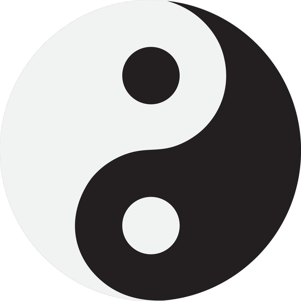 ying yang símbolo. yin yang vector diseño.