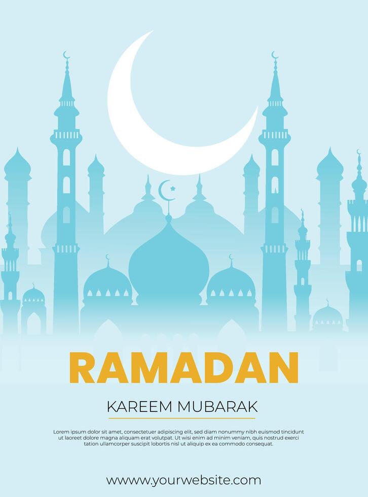 Ramadán kareem Mubarak ilustración vector diseño islámico mes