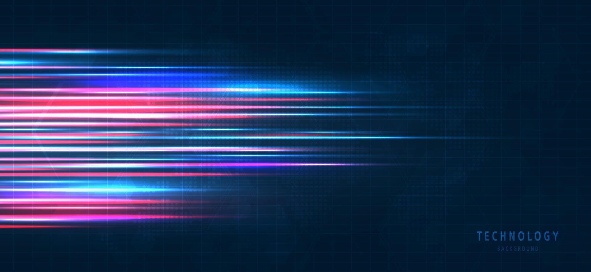 Blue light streak, fiber optic, speed line, futuristic background for 5g or 6g technology wireless data transmission, high-speed internet in abstract. internet network concept. vector design.