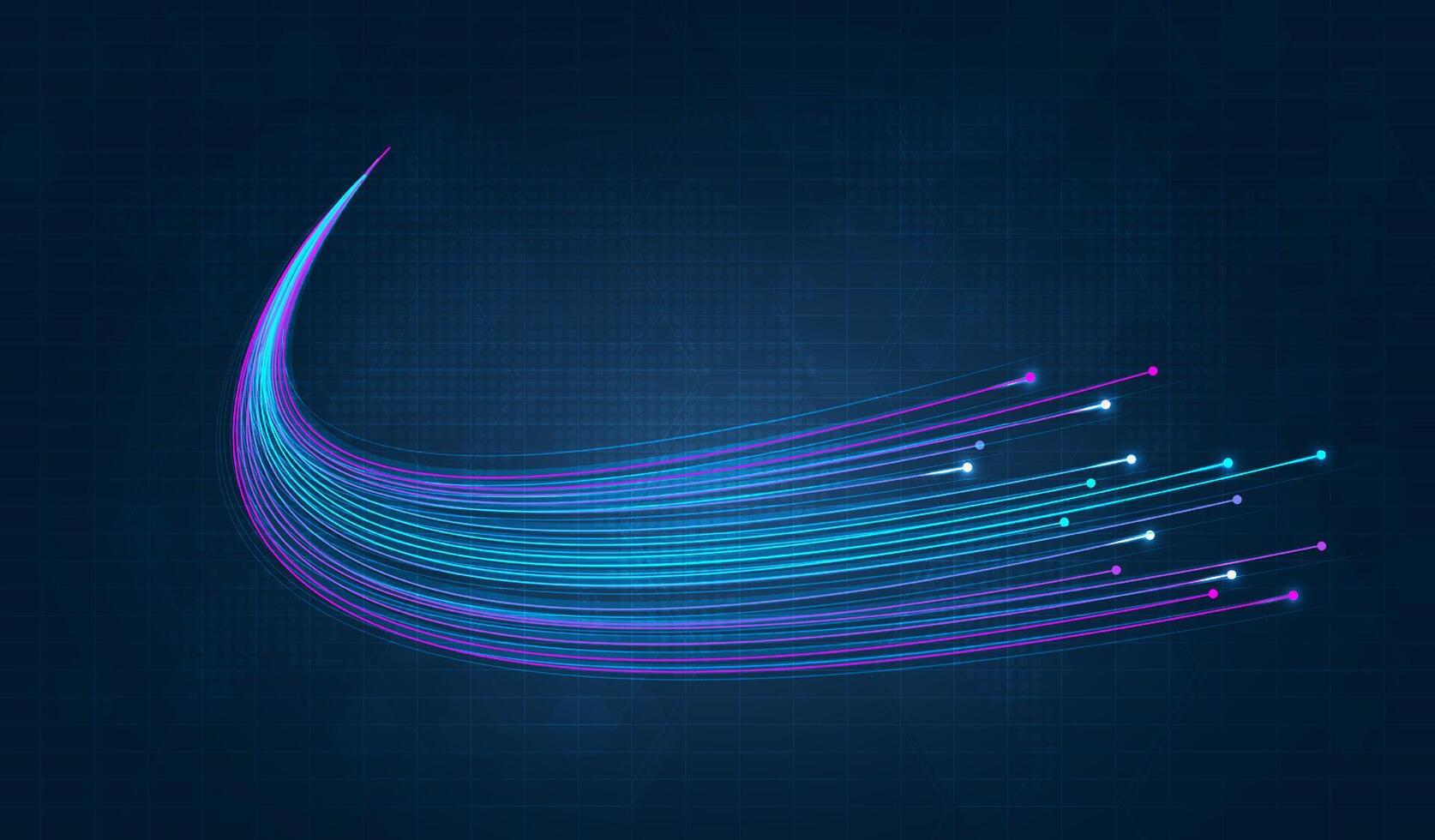 Blue light streak, fiber optic, speed line, futuristic background for 5g or 6g technology wireless data transmission, high-speed internet in abstract. internet network concept. vector design.