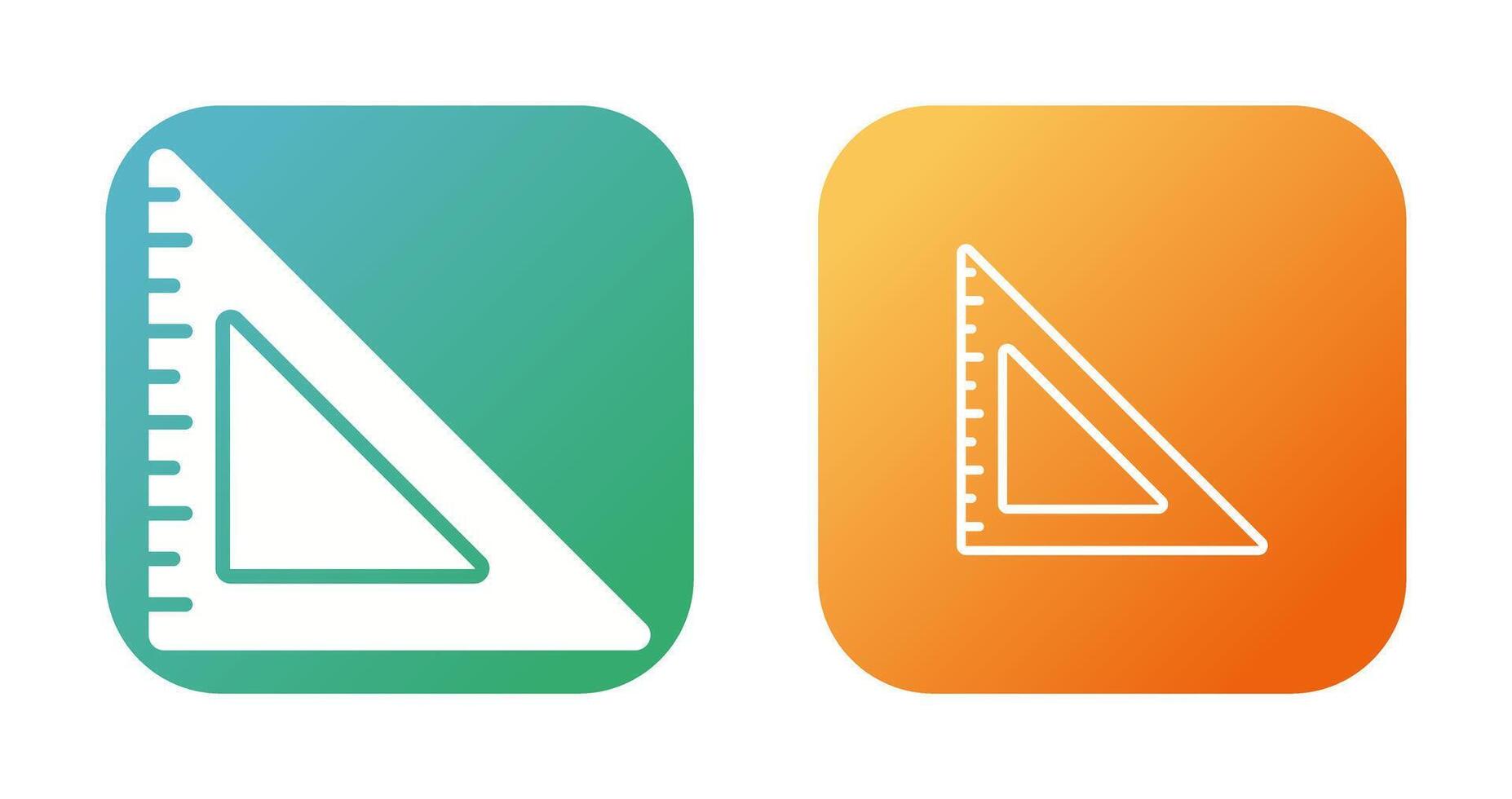 Triangular Ruler Vector Icon