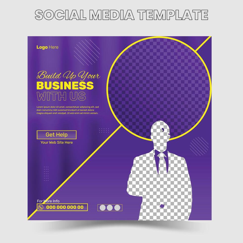 Corporate social media banner instagram story and business template vector