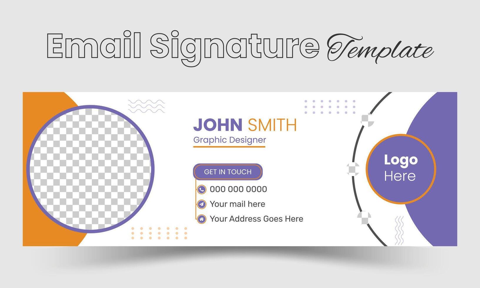 Corporate Modern Email Signature Design template. Email signature template design vector