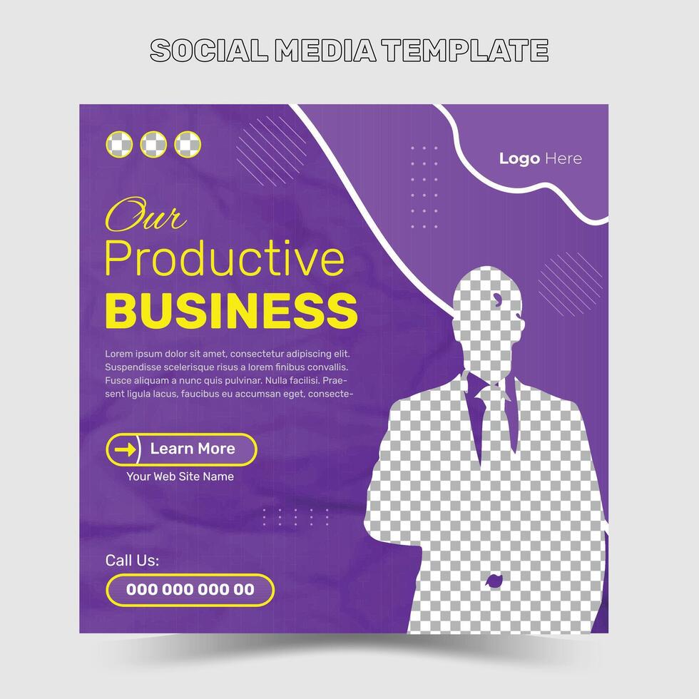 Corporate business social media post design template vector