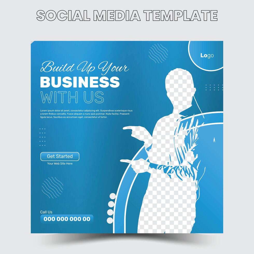 Digital marketing and corporate social media post template or Web banner vector