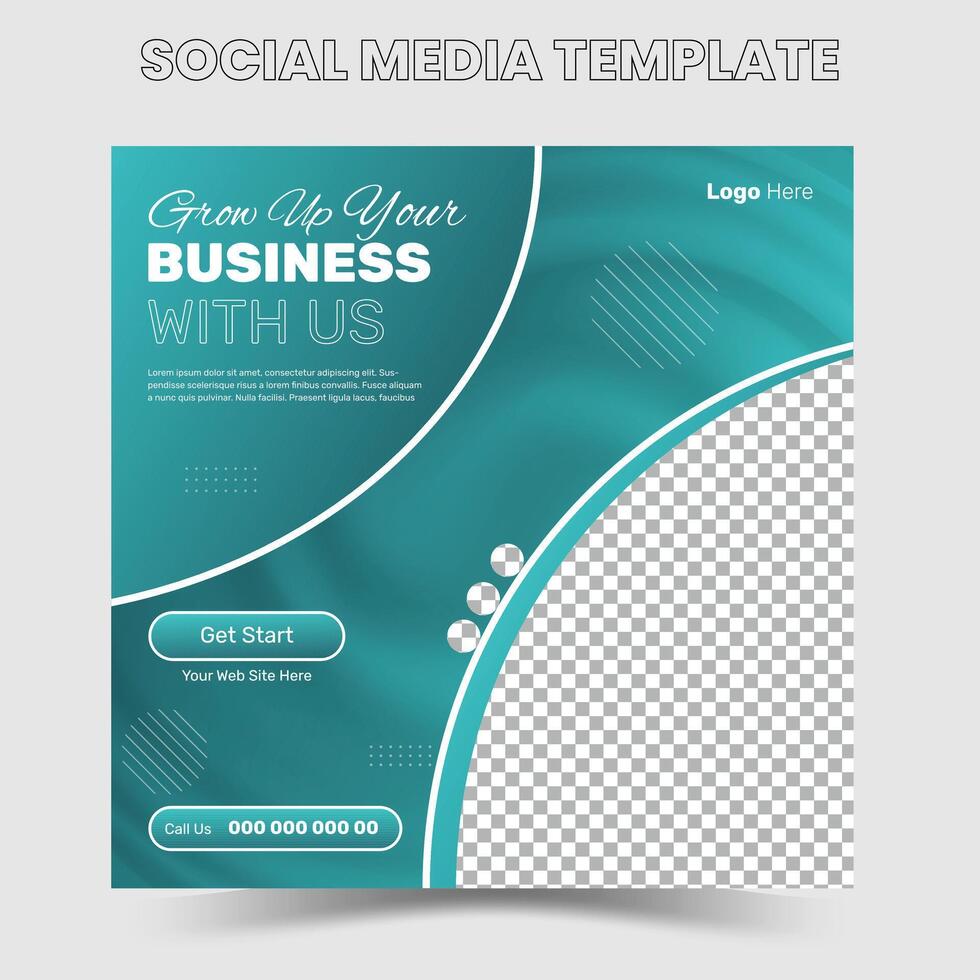 Corporate social media sale post or banner template vector