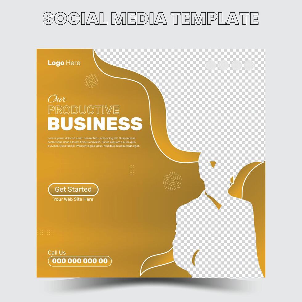 Digital marketing agency social media post and web banner template vector
