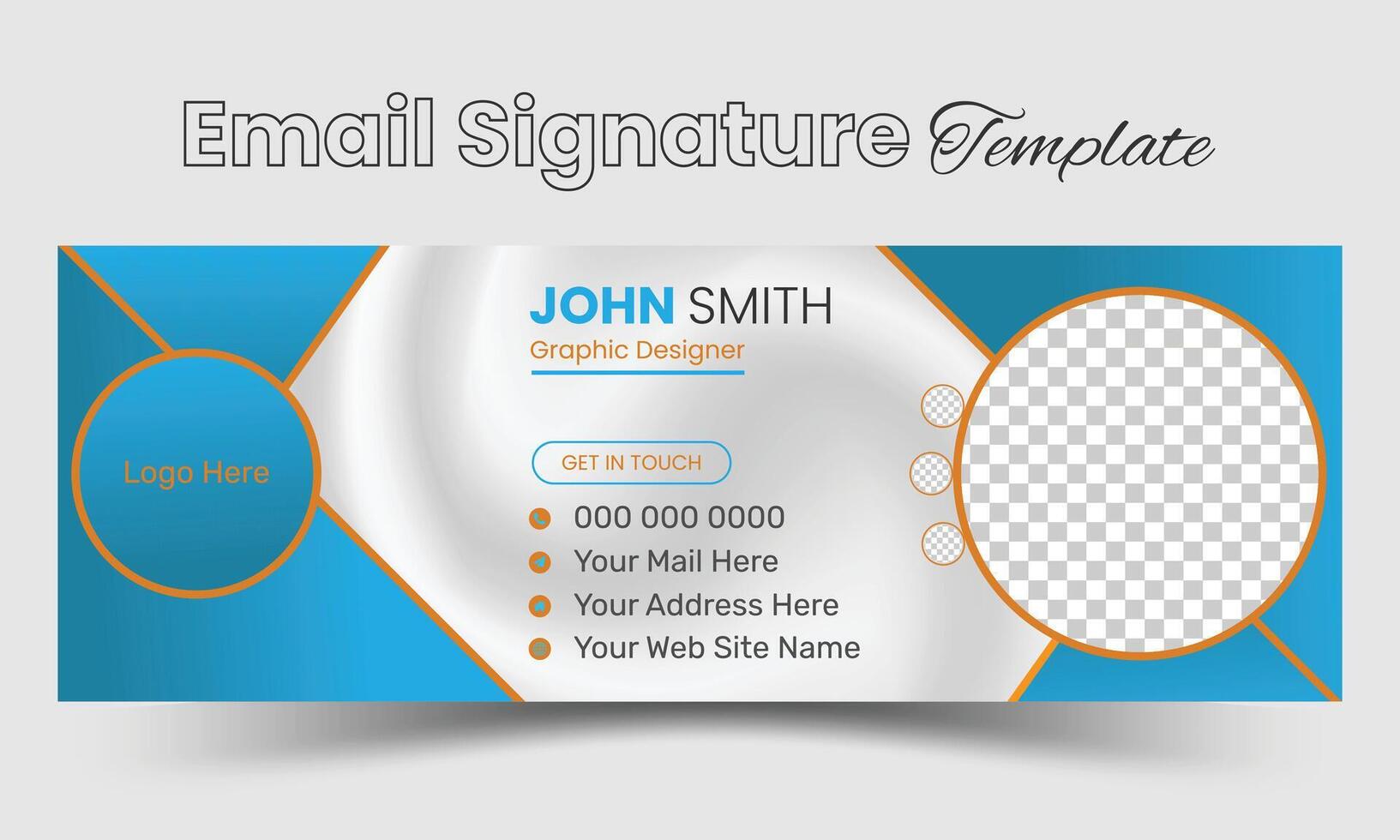 Email signature template design vector