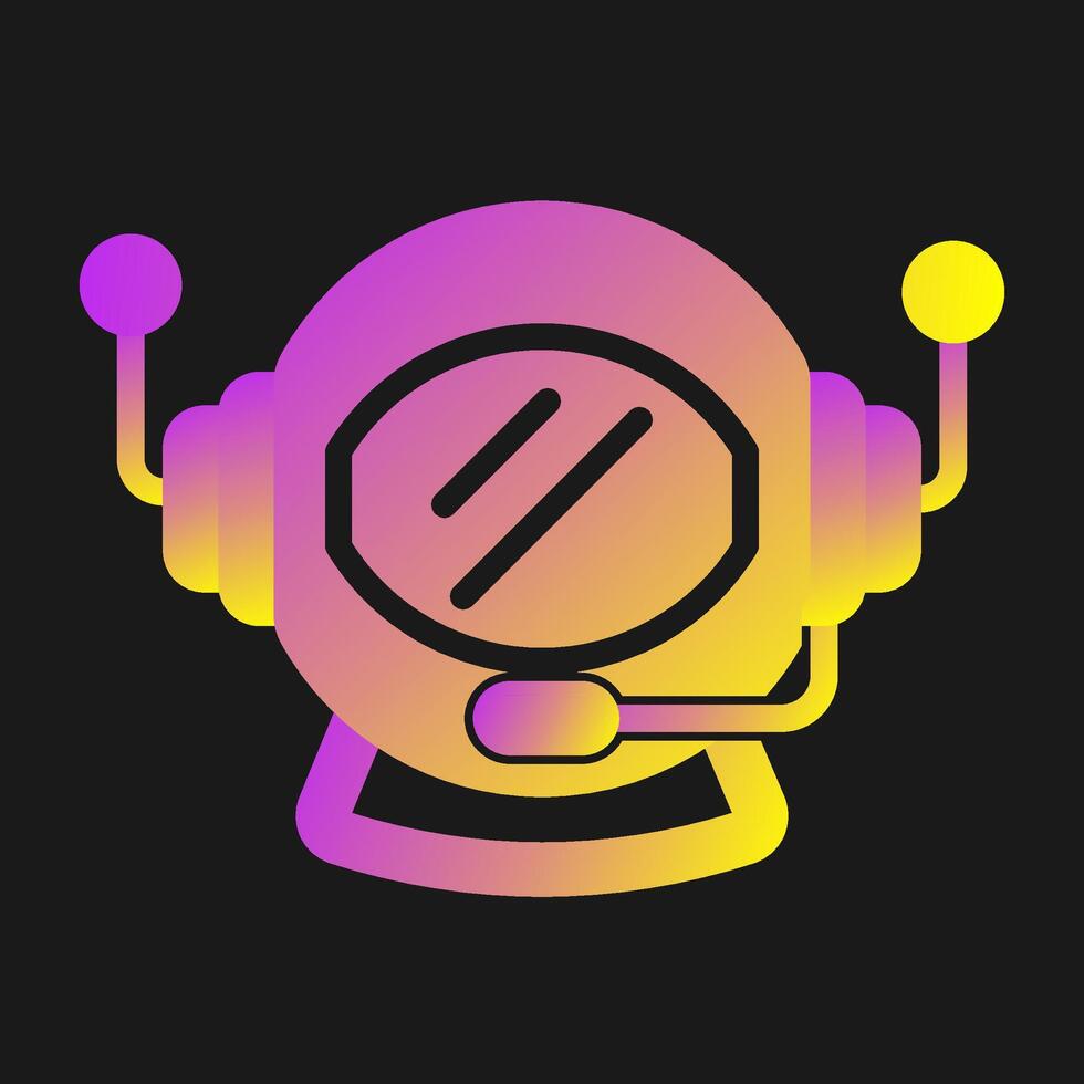 Astronaut Helmet Vector Icon