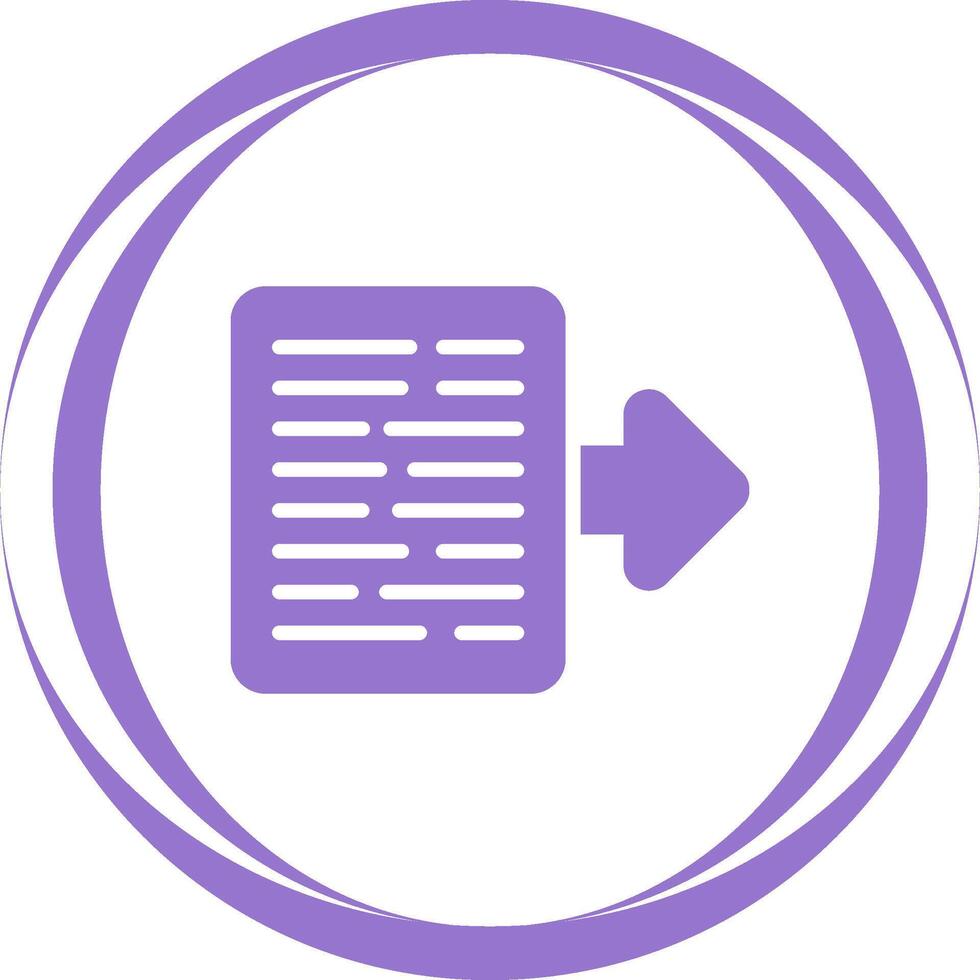 Document Export Vector Icon