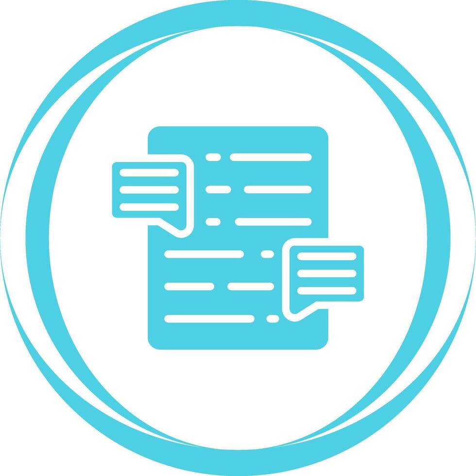 Document Commenting Vector Icon