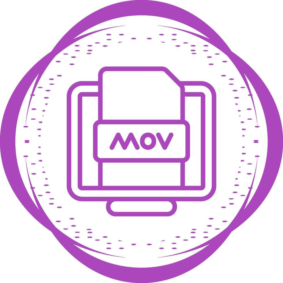 mov archivo vector icono