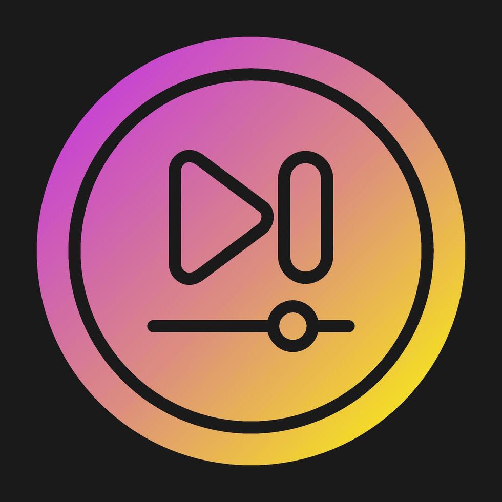 Video Next Track Button Vector Icon