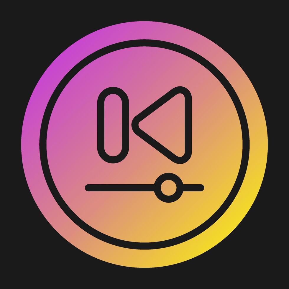 Video Previous Track Butto Vector Icon