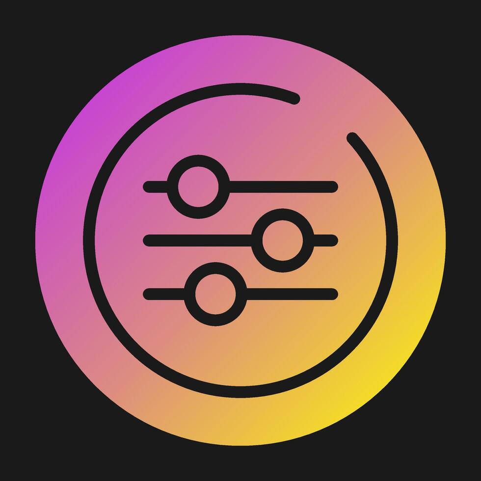 Equalizer Circle Vector Icon